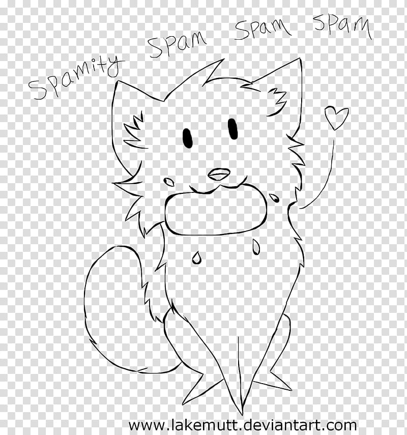 Free Spam Line Art, fox sketch transparent background PNG clipart