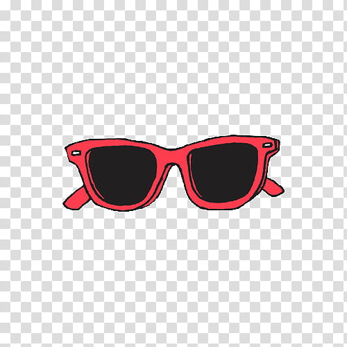 red-framed sunglasses transparent background PNG clipart