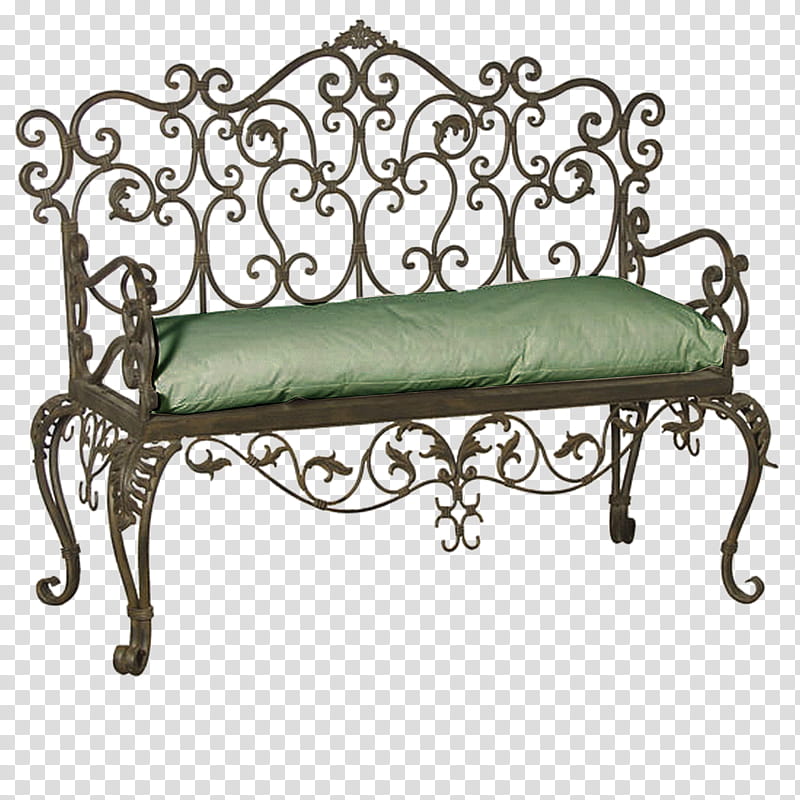 Metal, Bench, Wrought Iron, Garden Furniture, Chair, Outdoor Benches, Cast Iron, Seat transparent background PNG clipart