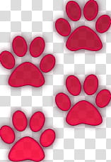 Huellas,  red animal paws transparent background PNG clipart