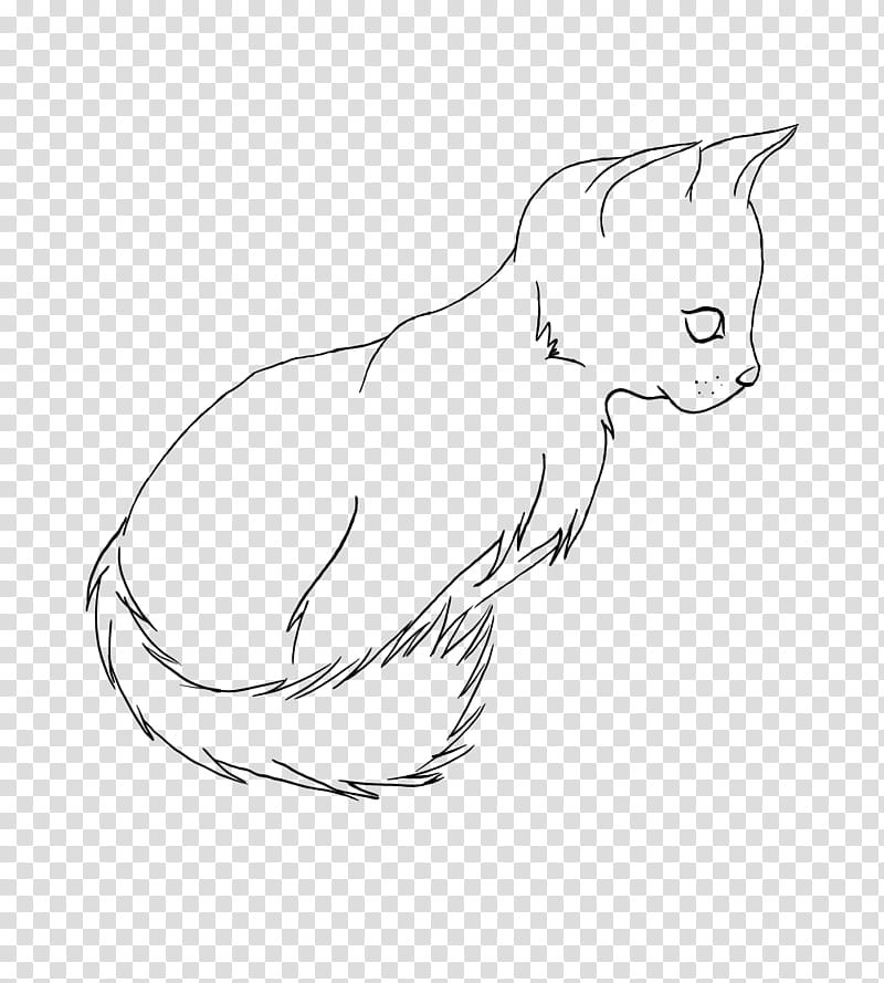 Simple Cat Lineart , cat sketch transparent background PNG clipart