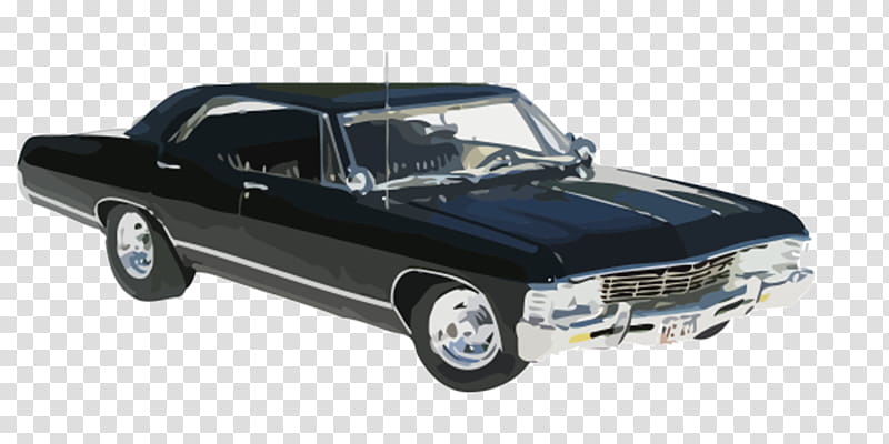 The Impala, classic black coupe transparent background PNG clipart