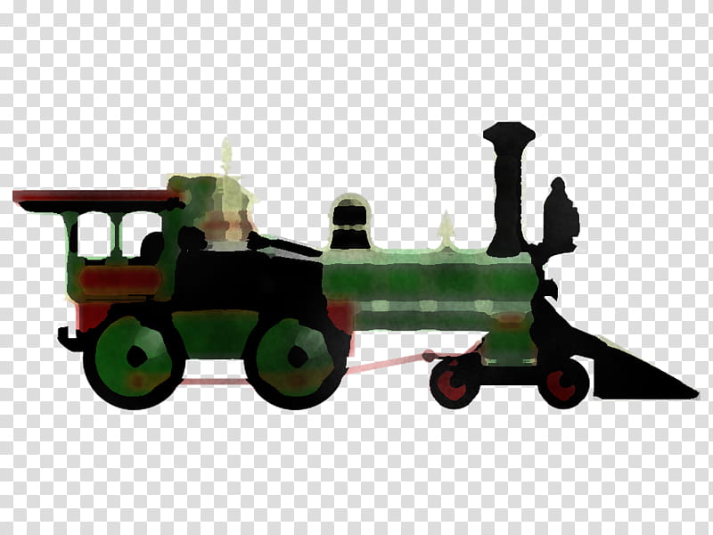vehicle tractor green transport toy, Locomotive, Train, Rolling, Steam Engine, Wheel, Railroad Car, Wagon transparent background PNG clipart