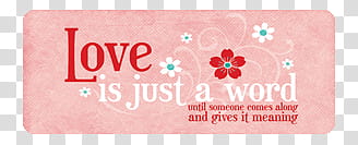 FILES, pink background with love is just a word text overlay transparent background PNG clipart