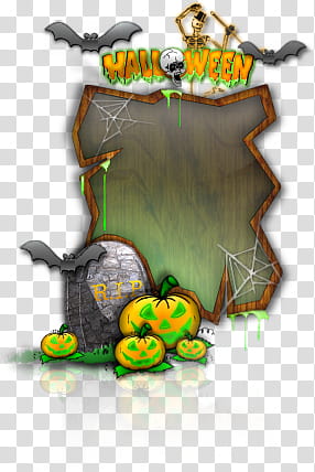 My Halloween rainy, brown, orange, and green Halloween illustration transparent background PNG clipart