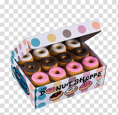 AESTHETIC GRUNGE, donuts with box transparent background PNG clipart