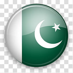 Asia Win, flag of Pakistan ball icon illustration transparent background PNG clipart