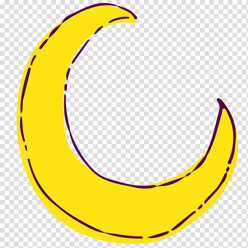 Moon Symbol, Cartoon, Animation, Crescent, Yellow, Circle, Line, Area  transparent background PNG clipart