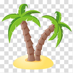 Summer , two coconut tree transparent background PNG clipart