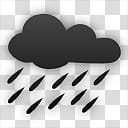 plain weather icons, , black raining cloud transparent background PNG clipart
