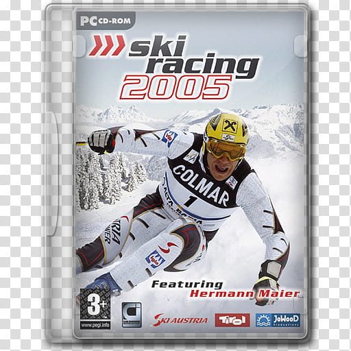 Game Icons , Ski-Racing-, Ski Racing  PC CD-ROM game case transparent background PNG clipart