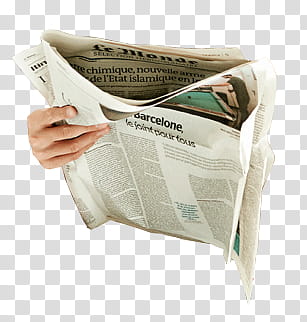 P, person holding newspaper transparent background PNG clipart