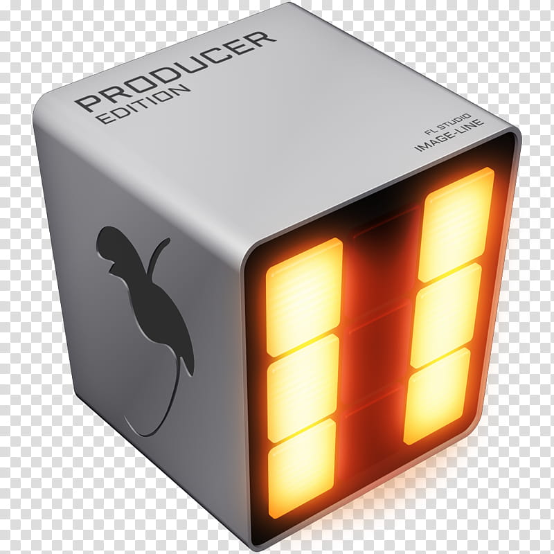 FL Studio  icon, cube gray and black Line Producer Edition lamp transparent background PNG clipart