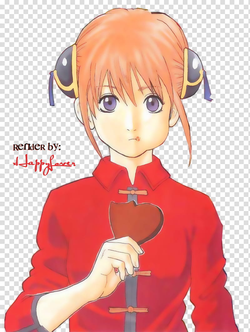 Kagura valentine render, female anime character transparent background PNG clipart