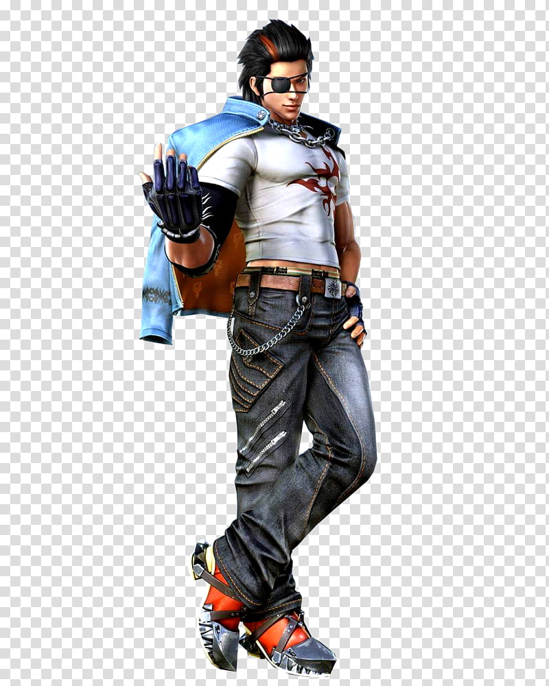 Tekken  Hwoarang Render, man wearing grey pants game character transparent background PNG clipart