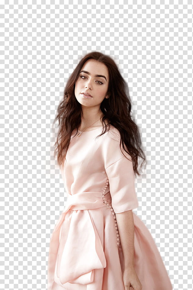 Lily Collins transparent background PNG clipart