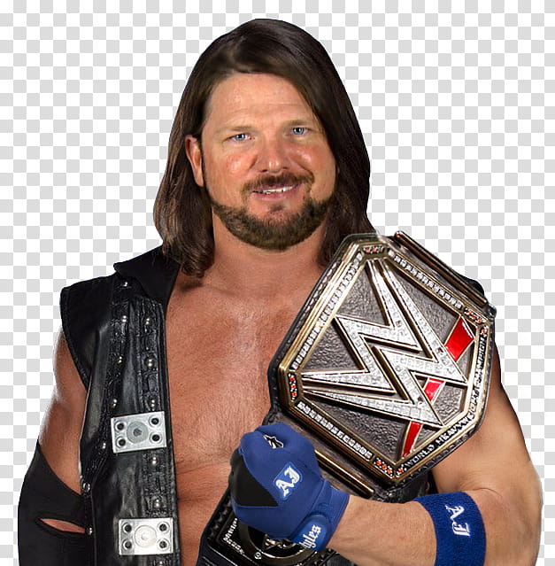 AJ Styles WWE Champion  transparent background PNG clipart