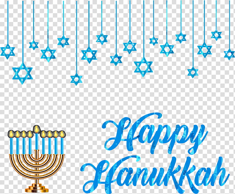 Hanukkah Happy Hanukkah, Blue, Text, Line, Turquoise, Logo transparent background PNG clipart