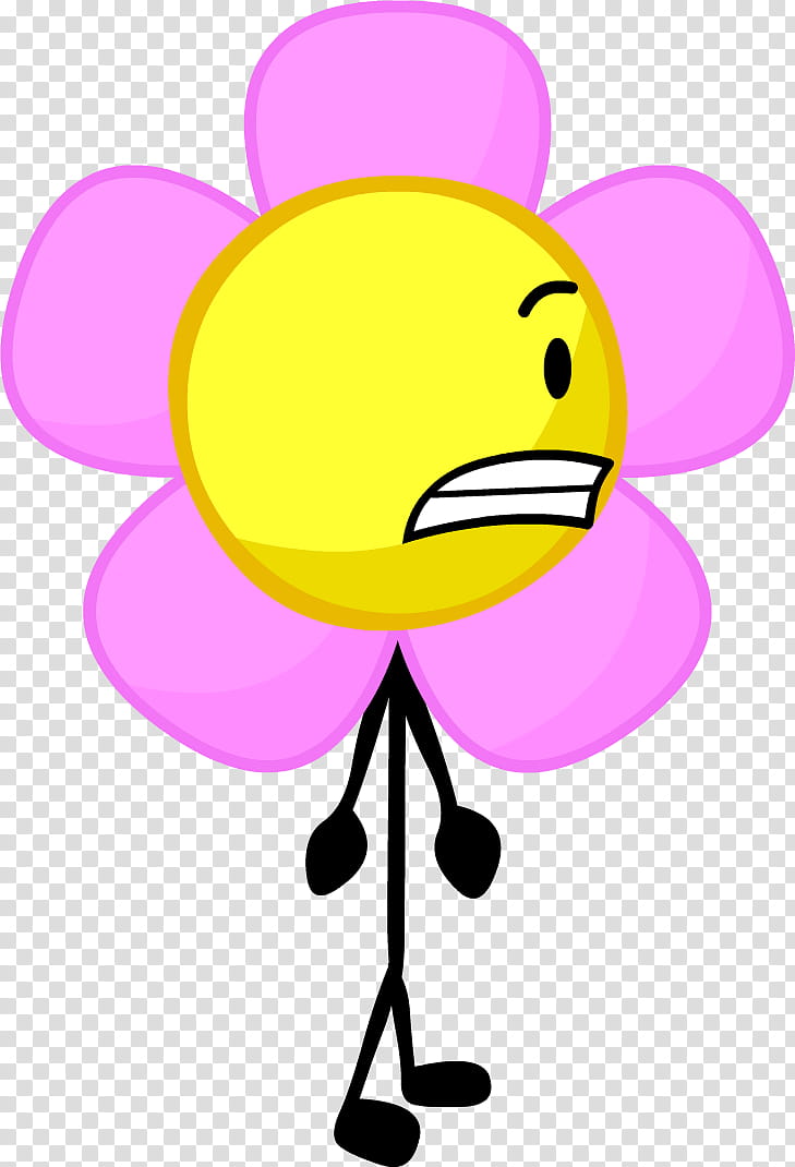 Pink Flower Battle For Dream Island Bfdi Recommended Characters Flower Robot Blog Facial Expression Yellow Cartoon Transparent Background Png Clipart Hiclipart