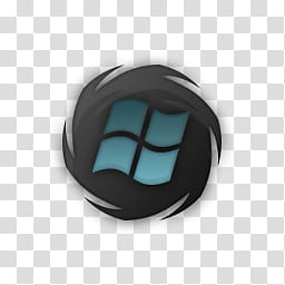 blue Windows logo with black background transparent background PNG clipart