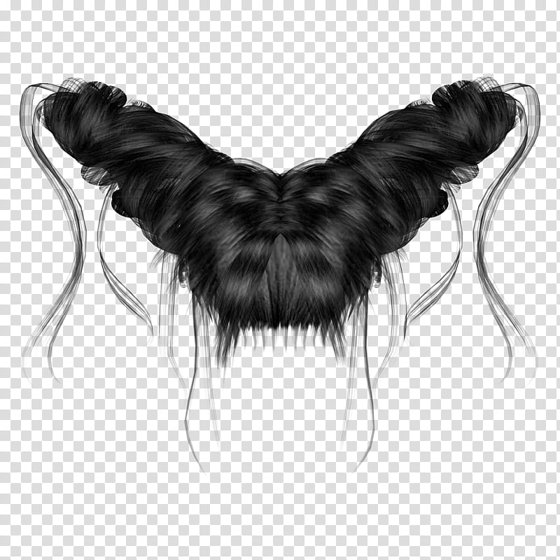 Gothic Hairstylez, black wig transparent background PNG clipart