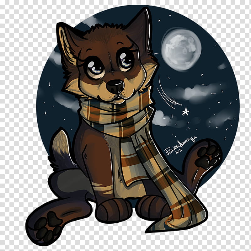 Good Night Akiyena, brown dog illustration transparent background PNG clipart