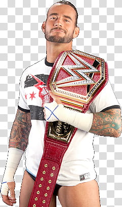 CM Punk Universal Champion Custom transparent background PNG clipart