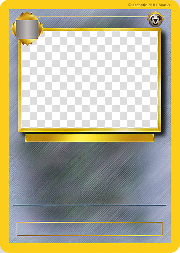 Blanks Classic Cards, yellow and gray Pokemon card transparent background PNG clipart