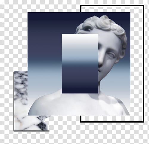 AESTHETIC S , statue of man's profile illustration transparent ...