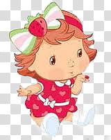 Frutillita, girl in red mini dress illustration transparent background PNG clipart