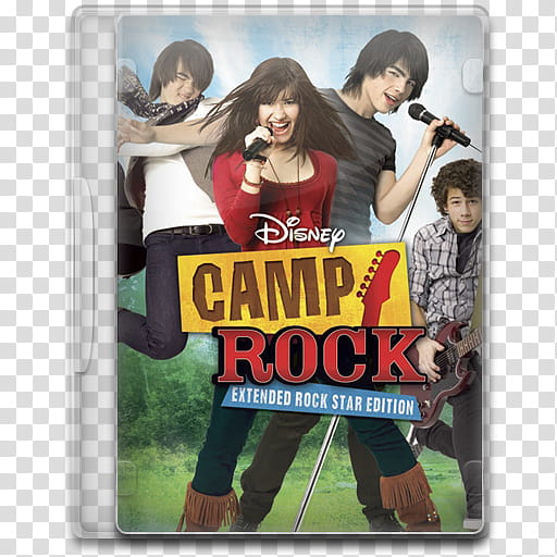 Movie Icon , Camp Rock, Disney Camp Rock Extended Rock Star edition movie case illustration transparent background PNG clipart