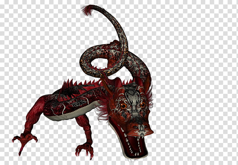 Oriental Dragons of , red and brown dragon transparent background PNG clipart