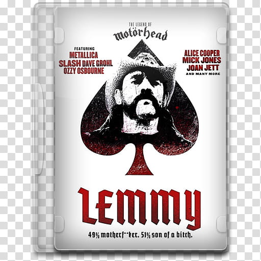 Movie Icon Mega , Lemmy, Lemmy DVD case icon transparent background PNG clipart