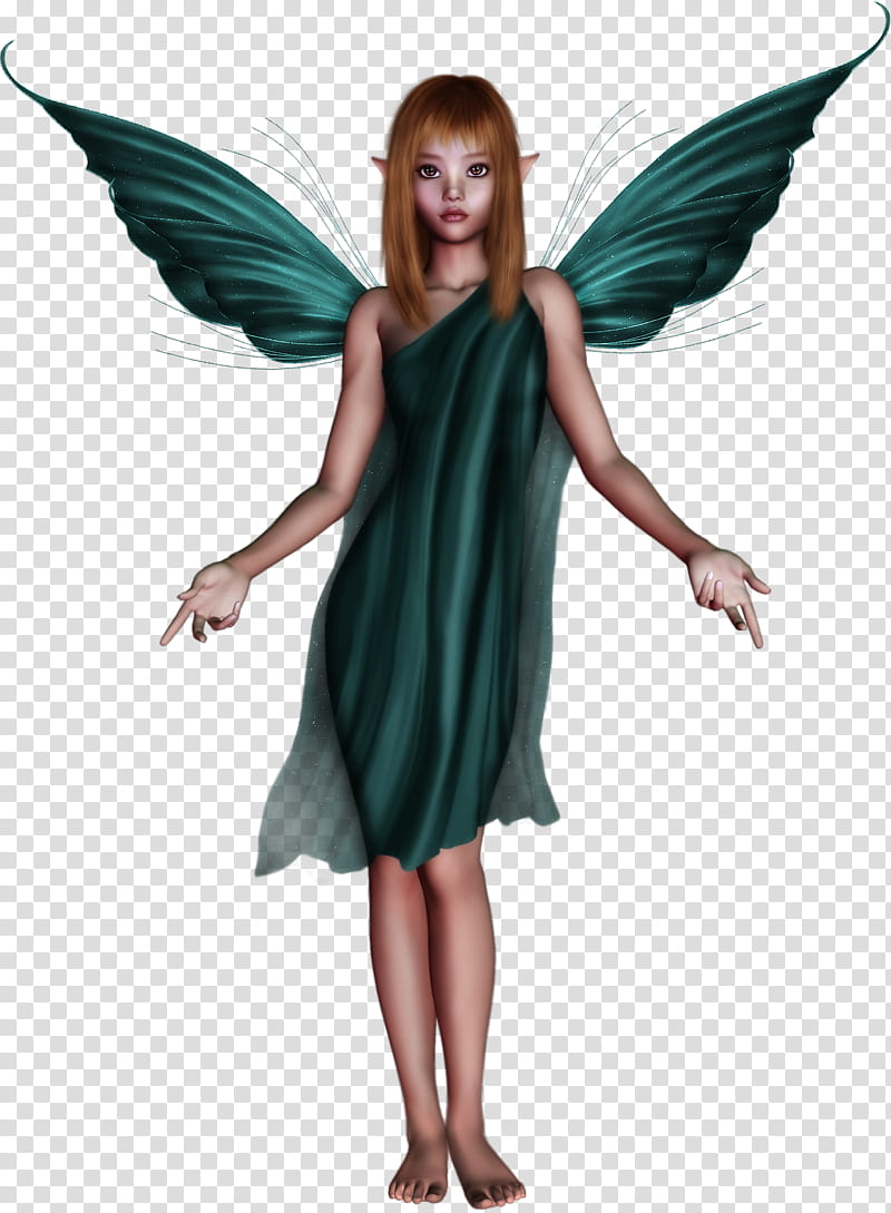 Fairy Tales Contest, woman in green dress and wings transparent background PNG clipart