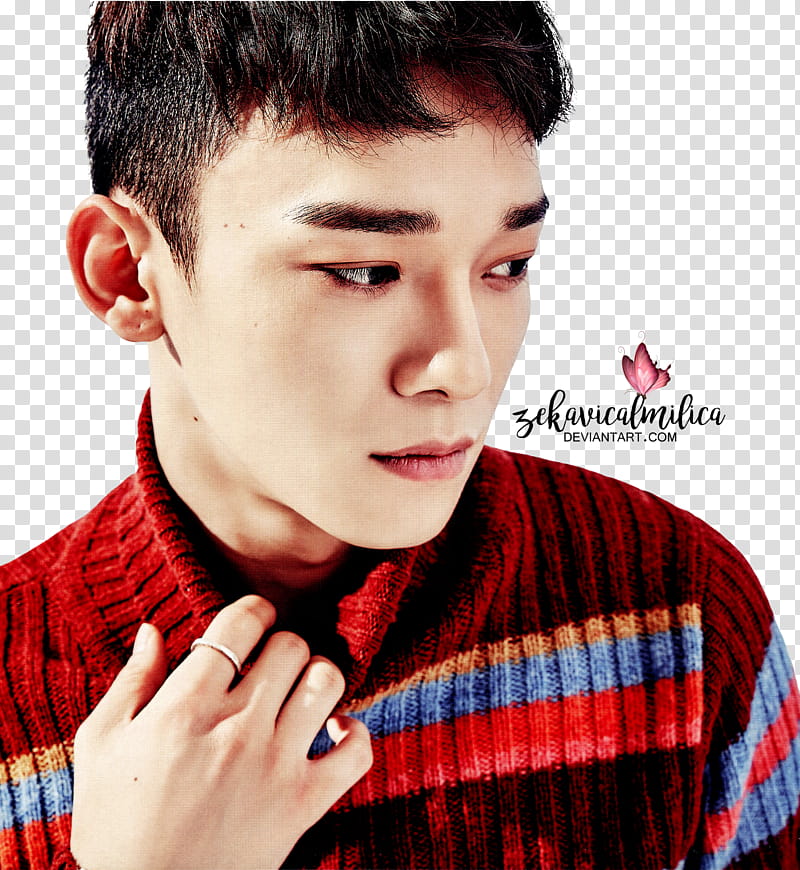 EXO Chen  Season Greetings, man holding sweater transparent background PNG clipart