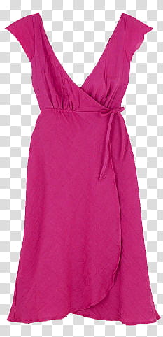 Dresses, pink V-neck sleeveless dress transparent background PNG clipart