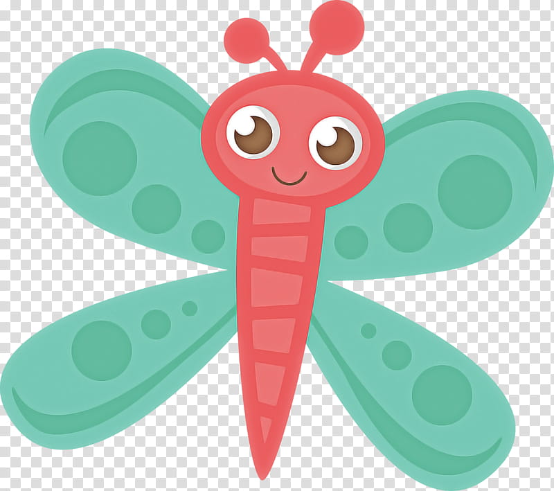 green pink cartoon insect dragonflies and damseflies transparent background PNG clipart