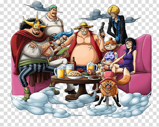 FAKE STRAW HAT PIRATES, One Piece characters transparent background PNG clipart
