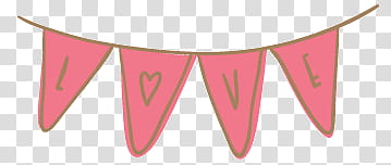 Too Love AmberTutoss, drawing of pink love text buntings transparent background PNG clipart