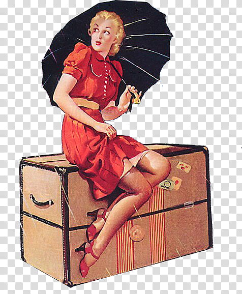 , Marilyn Monroe sitting on luggage transparent background PNG clipart