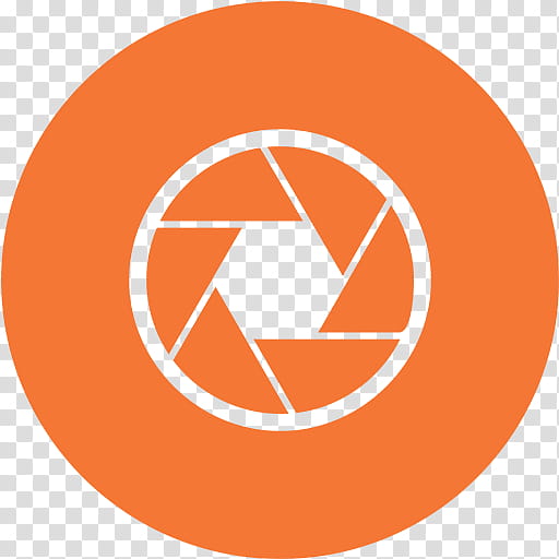 Camera Lens Logo, graphic Film, grapher, Shutter, Fnumber, Studio, Aperture, Orange transparent background PNG clipart