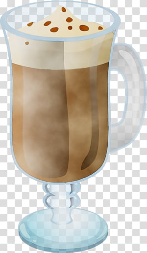 Iced coffee, Watercolor, Paint, Wet Ink, Drink, Irish Coffee, Latte Macchiato, Milkshake transparent background PNG clipart thumbnail