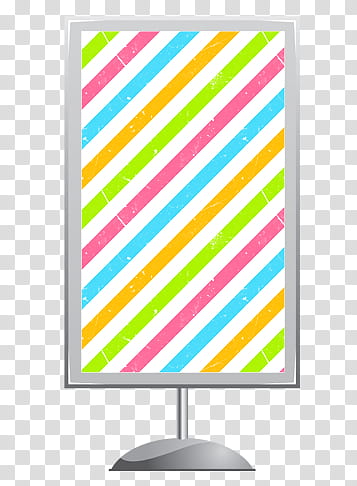 Signboards , gray pedestal frame with multicolored striped print transparent background PNG clipart