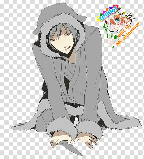 Izaya Sexy Render, grey haired man anime character illustration transparent background PNG clipart