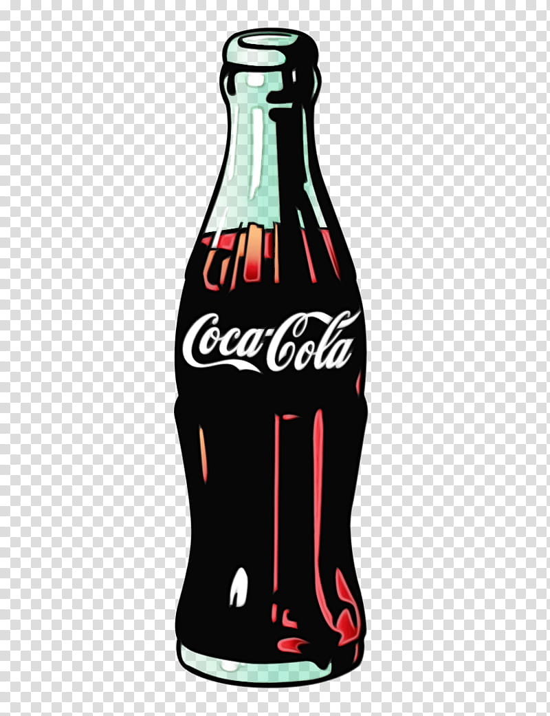 Coca-cola, Watercolor, Paint, Wet Ink, Cocacola, Drink, Carbonated Soft Drinks, Bottle transparent background PNG clipart