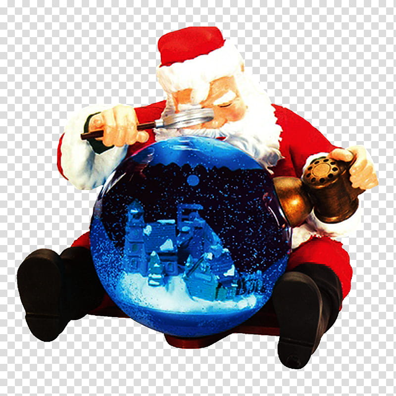 santa claus element, waterglobe and Santa Claus transparent background PNG clipart