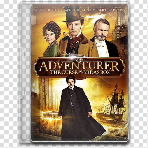 Movie Icon Mega , The Adventurer, The Curse of the Midas Box, The Adventurer the curse of the midas box DVD case transparent background PNG clipart