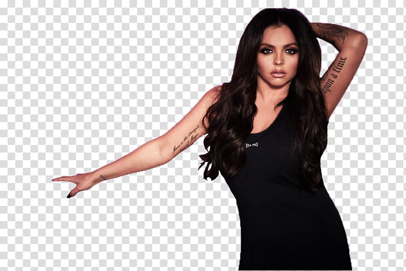 Little Mix , woman wearing black sleeveless top transparent background PNG clipart