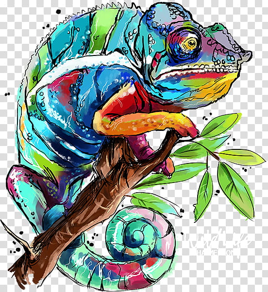Watercolor Abstract, Paint By Number, Chameleons, Painting, Lizard, Animal, Reptile, Artist transparent background PNG clipart