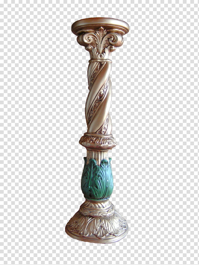 Golden Column , gray candle stand transparent background PNG clipart